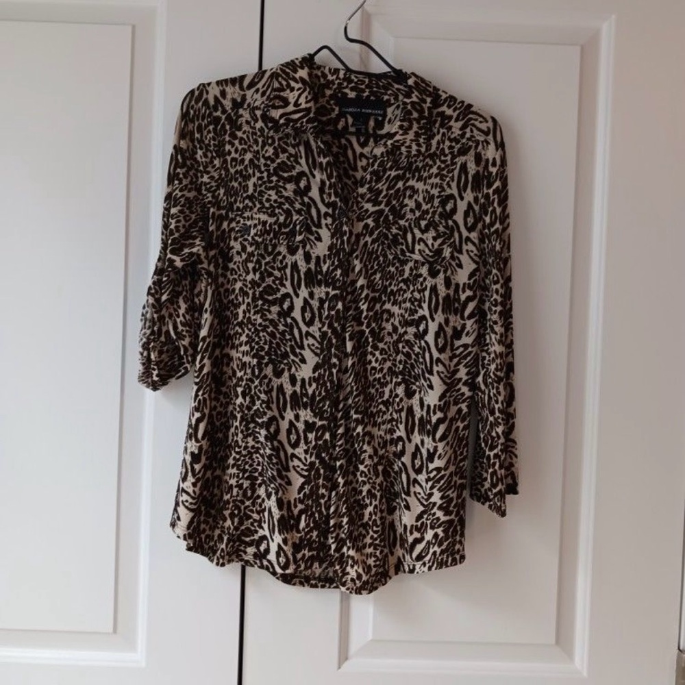 Isabella Rodriguez Leopard Print Blouse.
